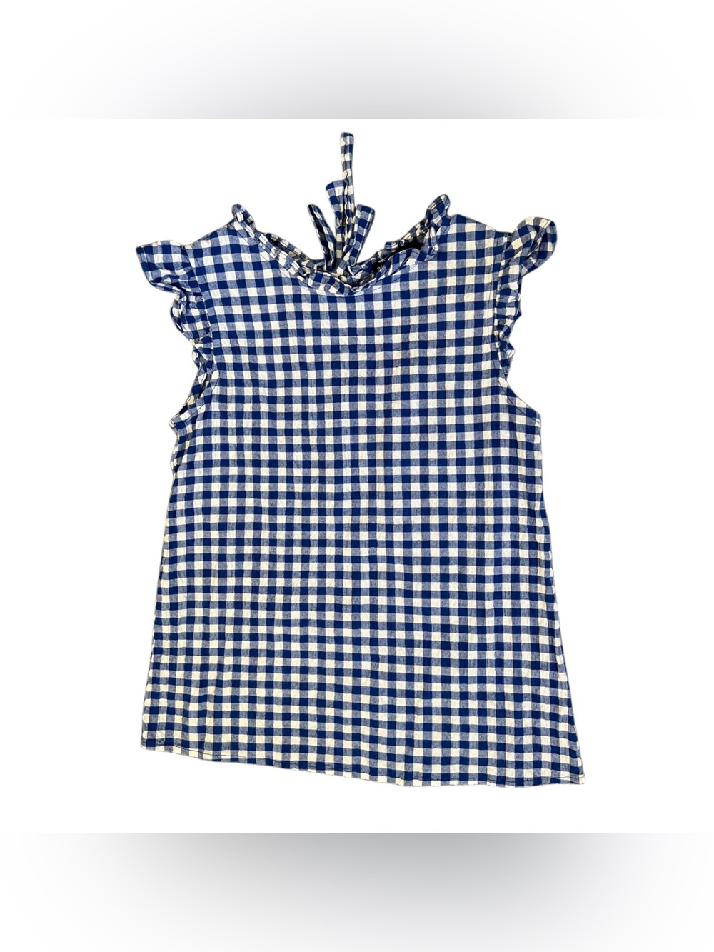 Blue Gingham Tank Top
